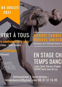 Stage de Danse ContemporaineDanse Jazz à Saint-Jean-de-Luz en mai 2024