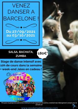 Stage de SalsaBachataZumba à Barcelonne en mai 2024