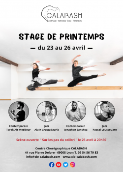 Stage de ContemporaryDanse ContemporaineDanse JazzModern’jazz à Saint-Genis-Laval en mai 2024