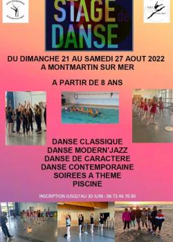 Stage de ClassiqueDanse ContemporaineDanses Traditionnelles ou folkloriquesModern’jazz à Montmartin-sur-Mer en août 2022