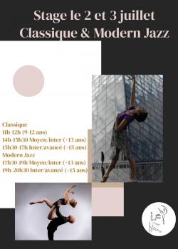 Stage de Modern’jazzClassique à Bourgoin-Jallieu en juin 2022