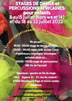 Stage de Danse Africaine à Strasbourg en juin 2022