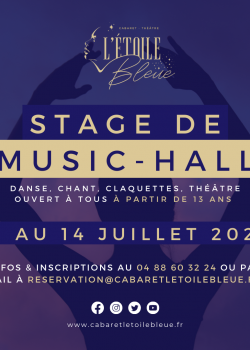 Stage de CabaretClaquetteClassiqueComédie musicale à Marseille en mai 2022