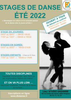 Stage de Danse ContemporaineDanse JazzModern’jazzModernClassiqueBarre à Terre à Périgueux en juin 2022