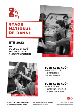 Stage de Danse ContemporaineModern’jazz à Nantes en juin 2022