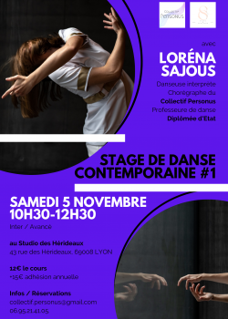 Stage de Danse Contemporaine à Lyon en mai 2024