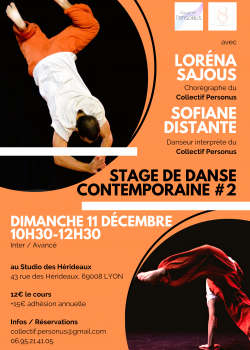 Stage de Danse ContemporaineHip-hopFloorwork à Lyon en novembre 2022