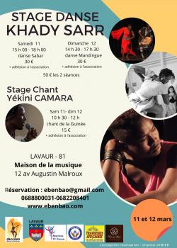 Stage de Afro DanceDanse Africaine à Lavaur en mai 2024