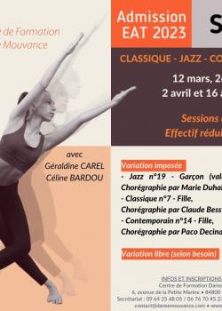Stage de ClassiqueDanse JazzDanse Contemporaine à L'Isle-sur-la-Sorgue en mars 2023