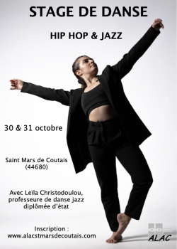 Stage de Hip-hopDanse JazzModern’jazz à Saint-Mars-de-Coutais en septembre 2023