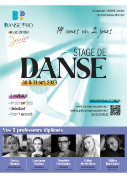 Stage de ClassiqueModern’jazzDanse Contemporaine à Caluire-et-Cuire en septembre 2023