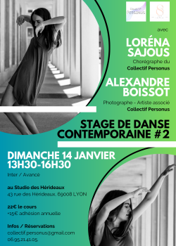 Stage de Danse ContemporaineContemporaryDanse Contact à Lyon en mai 2024