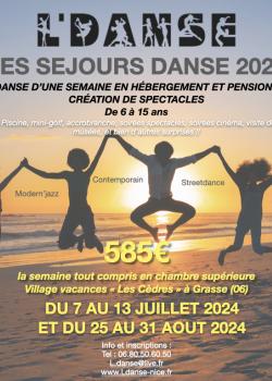 Stage de Danse JazzModern’jazzDanse ContemporaineStreet Jazz à Grasse en avril 2024