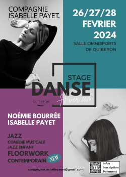 Stage de Comédie musicaleDanse JazzFloorworkDanse Contemporaine à Quiberon en février 2024