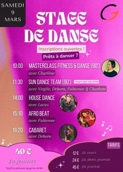 Stage de Afro DanceBarre à TerreCabaretDanses UrbainesHeels danceHip-hopCommercial à Écully en février 2024
