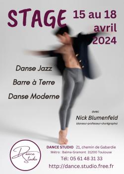Stage de Barre à TerreDanse ContemporaineDanse JazzModern à Toulouse en février 2024