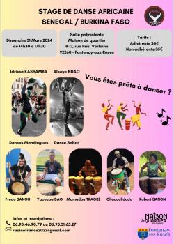 Stage de Afro Dance à Fontenay-aux-Roses en février 2024