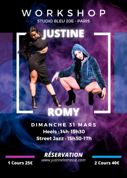 Stage de Heels danceStreet Jazz à Paris en mars 2024