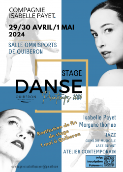 Stage de Comédie musicaleDanse ContemporaineDanse Jazz à Quiberon en mai 2024