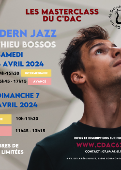 Stage de Modern’jazzDanse Jazz à Cournon-d'Auvergne en avril 2024