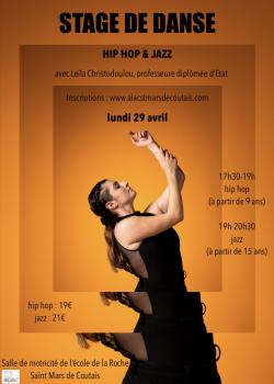 Stage de Hip-hopDanse JazzModern’jazz à Saint-Mars-de-Coutais en mars 2024