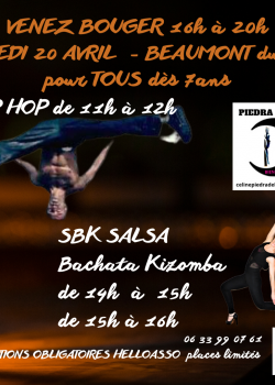 Stage de Hip-hopDanses Latines à Beaumont-du-Gâtinais en avril 2024