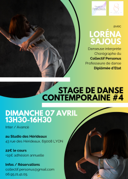Stage de Danse ContemporaineContemporary à Lyon en mars 2024