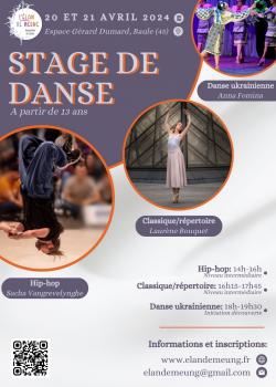 Stage de ClassiqueHip-hopDanses Traditionnelles ou folkloriques à Baule en mai 2024