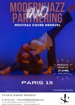 Stage de Modern’jazz à Paris en avril 2024
