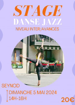 Stage de Danse Jazz à Annecy en mai 2024